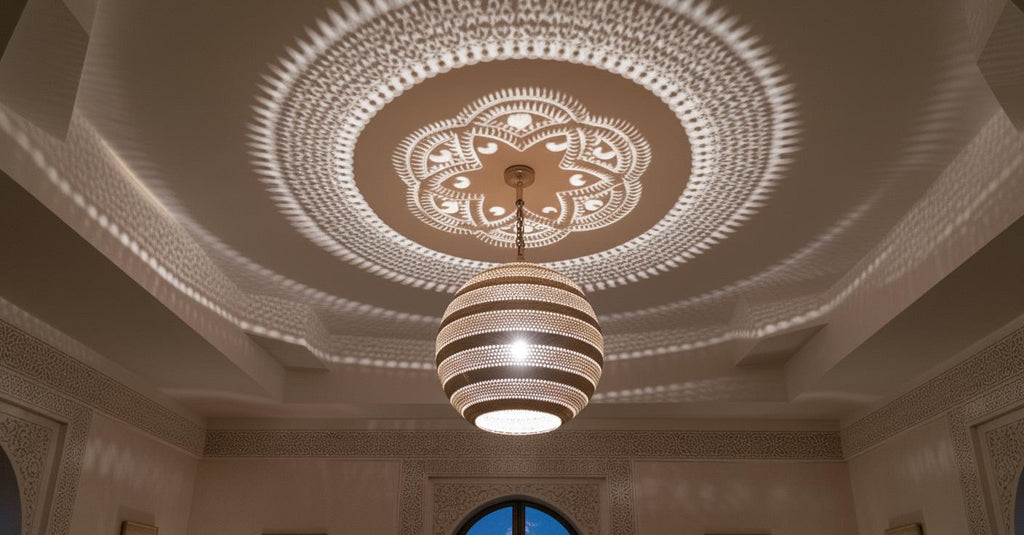 Moroccan Brass pendant fixtures , Moroccan pendant light , Ceiling Light Fixtures ,Lampshades Lighting New Home Boho Decor Lighting