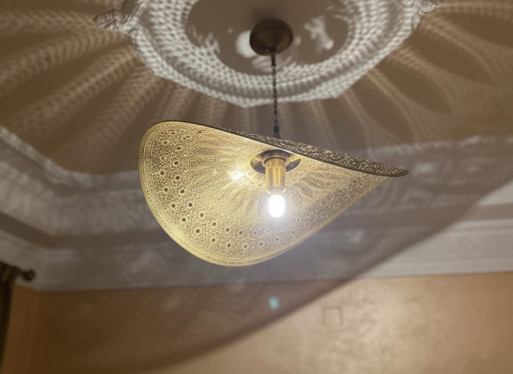Moroccan Brass Pendant Light , Handmade Hanging Lamp , Handmade Hanging Lighting ,Moroccan Light Fixture , Pendant Lighting