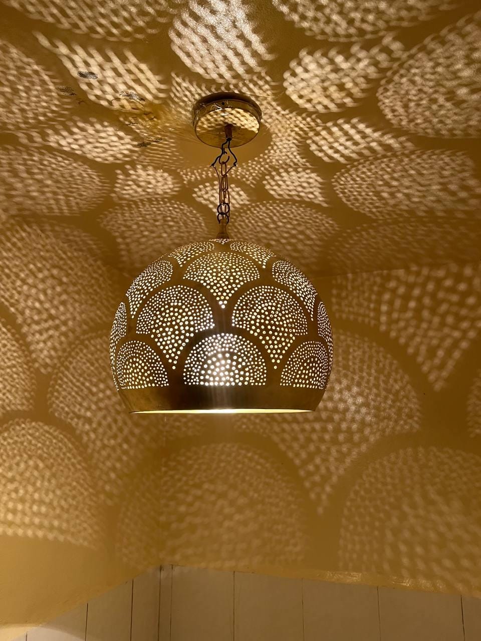 Moroccan Brass Pendant Light ,Handmade Moroccan Brass Pendant Light , Handmade Ceiling Lamp, New Home Decor