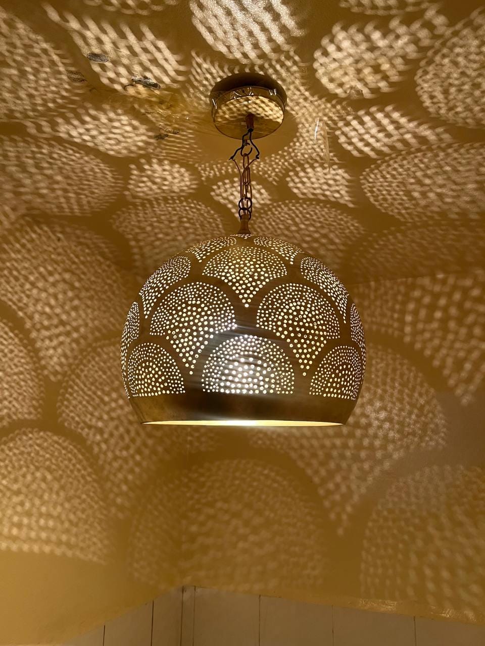 Moroccan Brass Pendant Light ,Handmade Moroccan Brass Pendant Light , Handmade Ceiling Lamp, New Home Decor