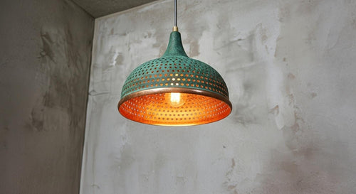 Vintage Copper Rustic Chandelier,Ceiling Copper Dome Pendant Lamp,Copper Hanging Light ,Dome Lampshades,Farmhouse light,Kitchen Island Light