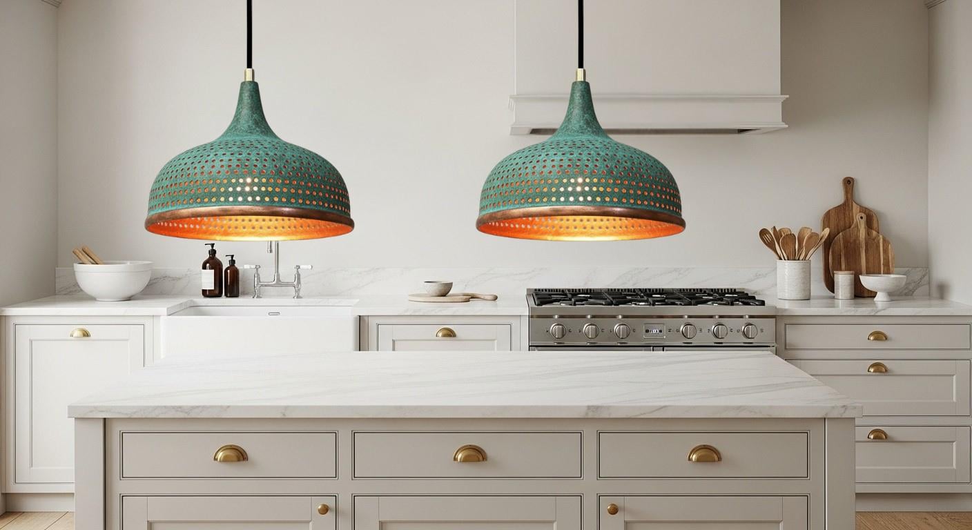 Vintage Copper Rustic Chandelier,Ceiling Copper Dome Pendant Lamp,Copper Hanging Light ,Dome Lampshades,Farmhouse light,Kitchen Island Light
