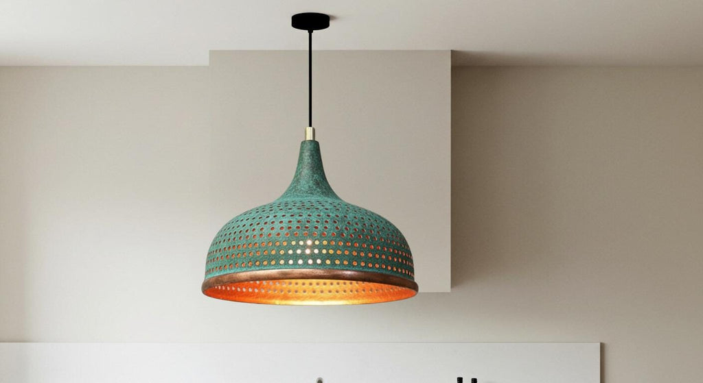 Vintage Copper Rustic Chandelier,Ceiling Copper Dome Pendant Lamp,Copper Hanging Light ,Dome Lampshades,Farmhouse light,Kitchen Island Light