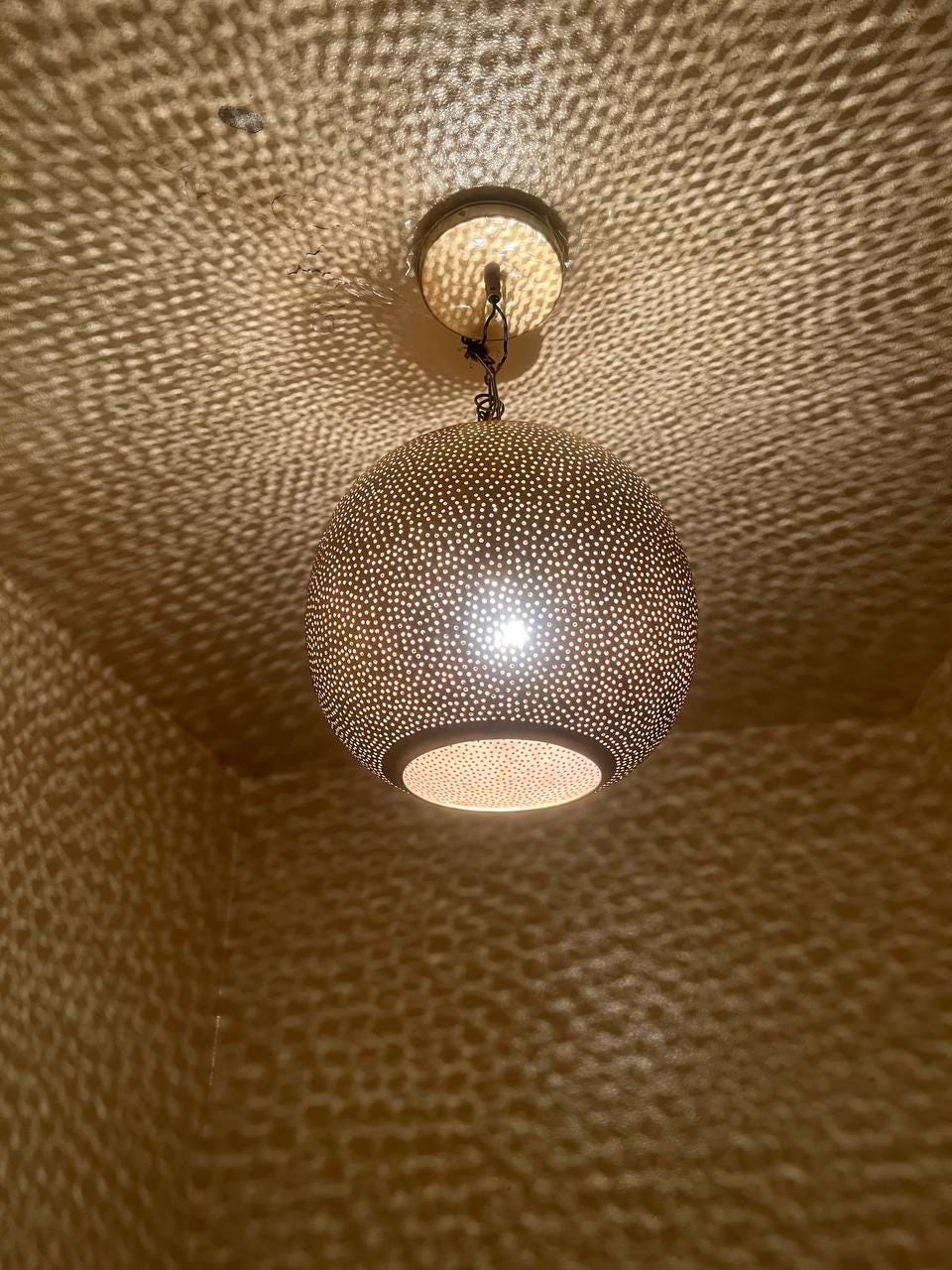 Handmade Moroccan Brass Pendant Light - Ceiling Light - Brass Pendant Light - Moroccan Decor - Lampshades Chandelier Lighting