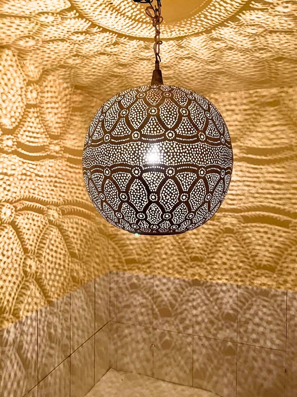 Handmade Moroccan Brass Pendant Light - Ceiling Light - Brass Pendant Light - Moroccan Decor - Lampshades Chandelier Lighting