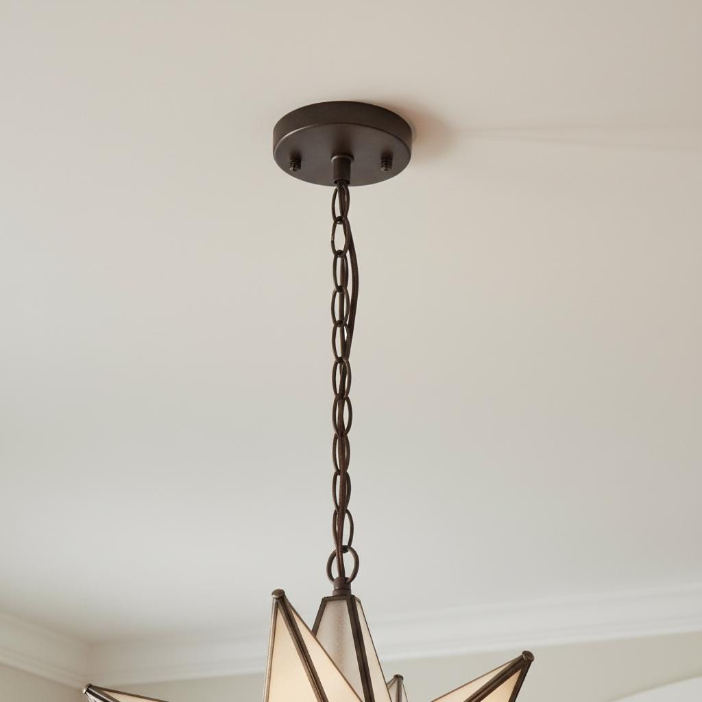 Handmade Moroccan Milk Glass Pendant Light , Rustic Glass Ceiling , Handmade Glass Modern, Glass Ceiling  White Glass Ceiling Chandelier
