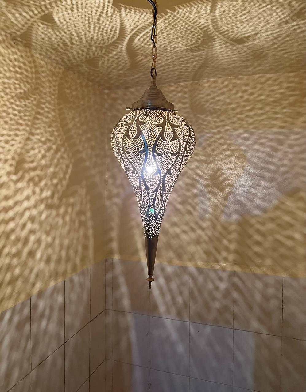 Moroccan Brass Pendant Light: Handmade Ceiling Lamp, New Home Decor