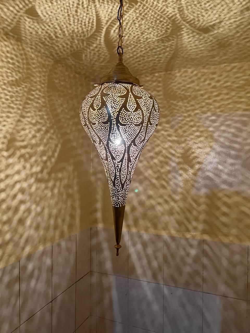 Moroccan Brass Pendant Light: Handmade Ceiling Lamp, New Home Decor