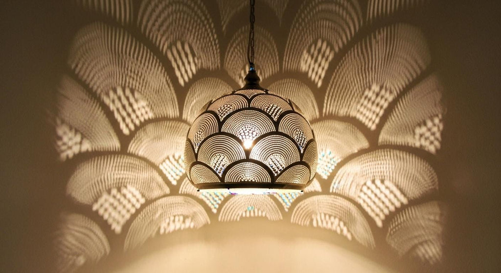 Handmade Moroccan Pendant Lamp | Brass Ceiling Light Fixture | Boho Shadow Chandelier | Moroccan Light Fixtures  |Moroccan Pendant Lighting