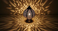 Handmade Moroccan Brass Table Lamp: Art Deco Mushroom Light