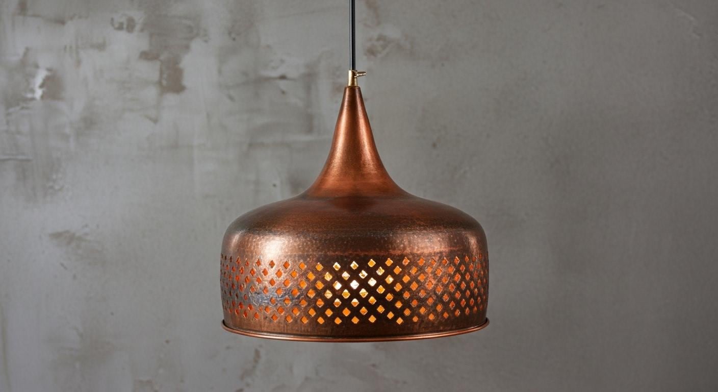 Farmhouse Hanging Ceiling Lamp, Handcrafted Copper Dome Lamp, Kitchen Island Lighting,Dome Pendant LAmp, Oxidized Copper Hanging Lamp