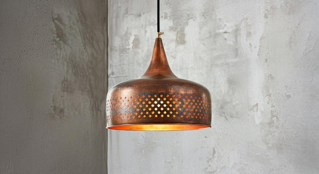 Farmhouse Hanging Ceiling Lamp, Handcrafted Copper Dome Lamp, Kitchen Island Lighting,Dome Pendant LAmp, Oxidized Copper Hanging Lamp