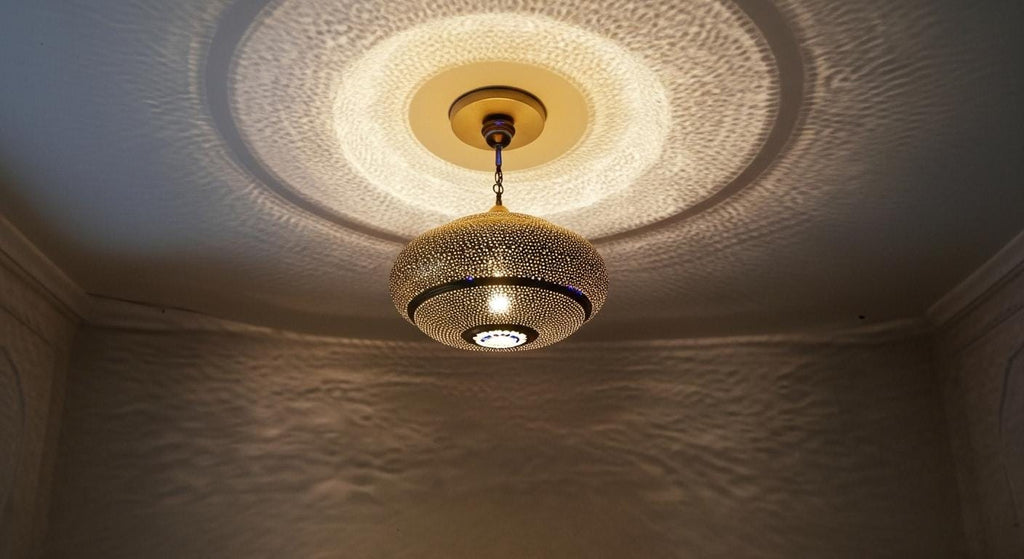 Moroccan Brass Pendant Light: Handmade Ceiling Lamp, New Home Decor