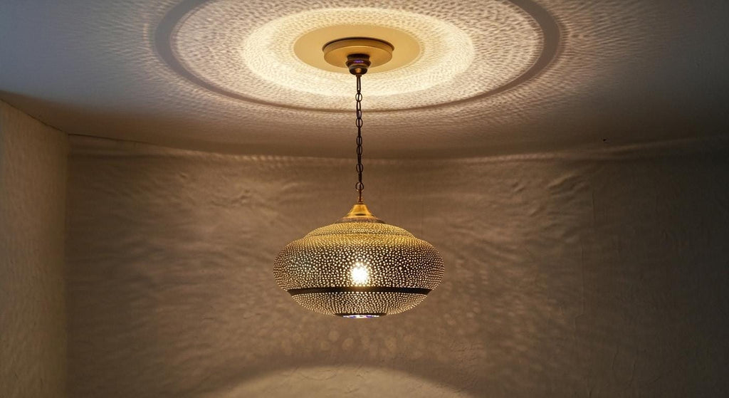 Moroccan Brass Pendant Light: Handmade Ceiling Lamp, New Home Decor