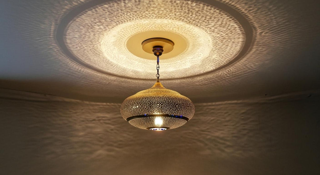 Moroccan Brass Pendant Light: Handmade Ceiling Lamp, New Home Decor