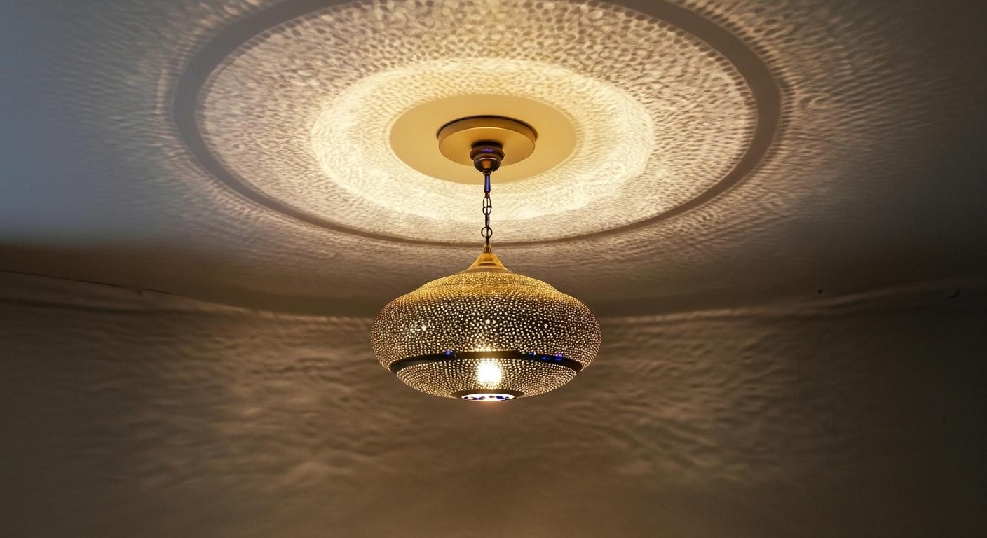 Moroccan Brass Pendant Light: Handmade Ceiling Lamp, New Home Decor