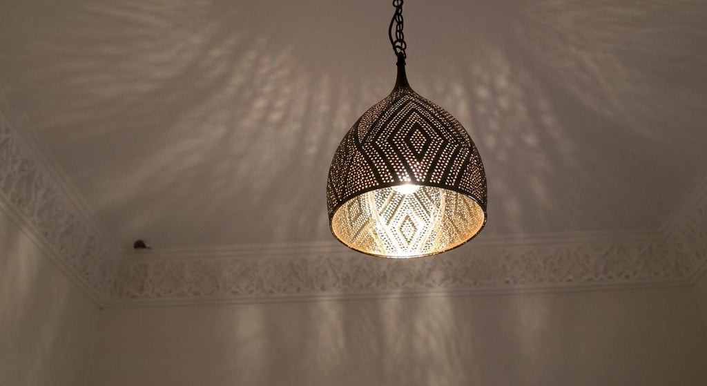 Handcrafted Moroccan brass pendant light , Handmade Hanging Lamp , Pendant Brass Light , Pendant Lighting ,Moroccan Light Fixtures