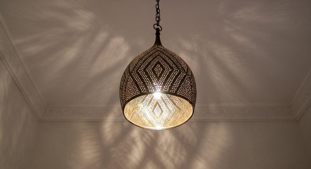 Handcrafted Moroccan brass pendant light , Handmade Hanging Lamp , Pendant Brass Light , Pendant Lighting ,Moroccan Light Fixtures