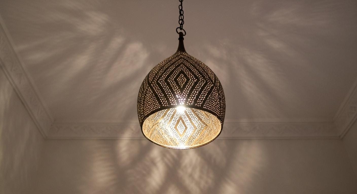 Handcrafted Moroccan brass pendant light , Handmade Hanging Lamp , Pendant Brass Light , Pendant Lighting ,Moroccan Light Fixtures