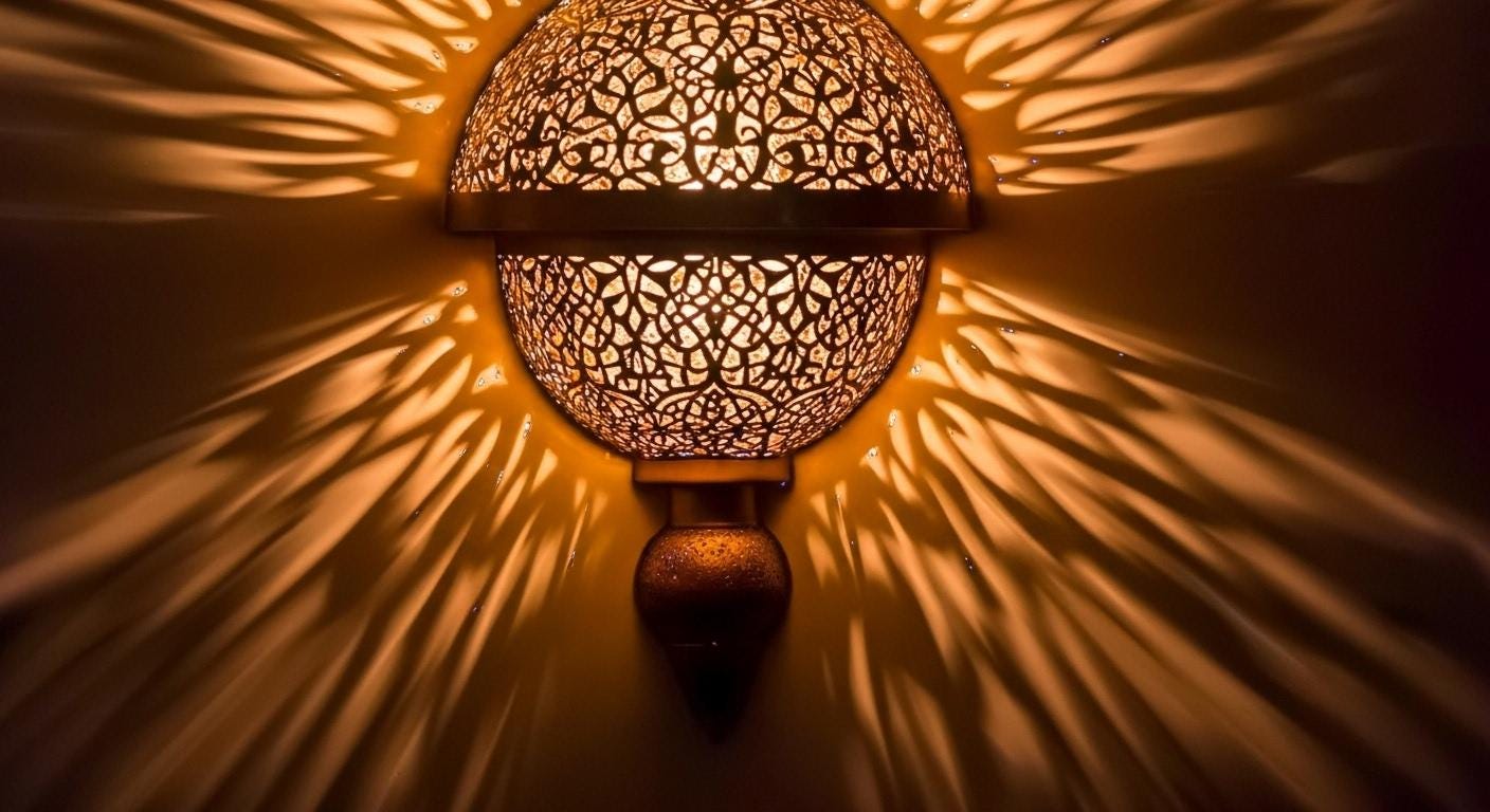 Handmade Moroccan Brass Wall Sconce , Handcrafted Wall Light Morocco lighting , brass wall lamp , Antique Morocco brass wall Light