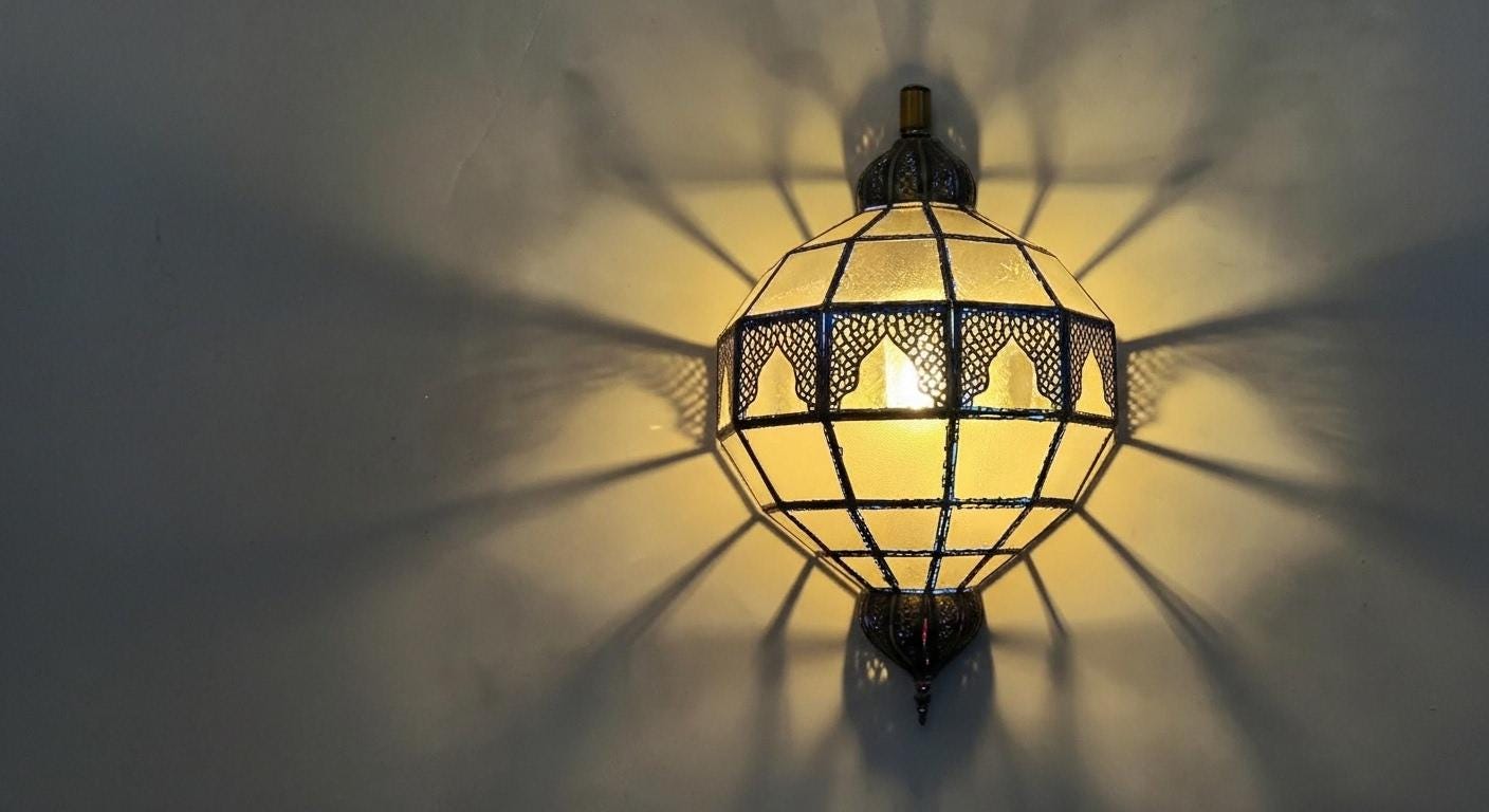 Handmade Moroccan Milk Glass Pendant Light, Brass Wall Sconce ,Vintage Glass Wall Lamp,Handmade Moroccan Brass Ceiling Light