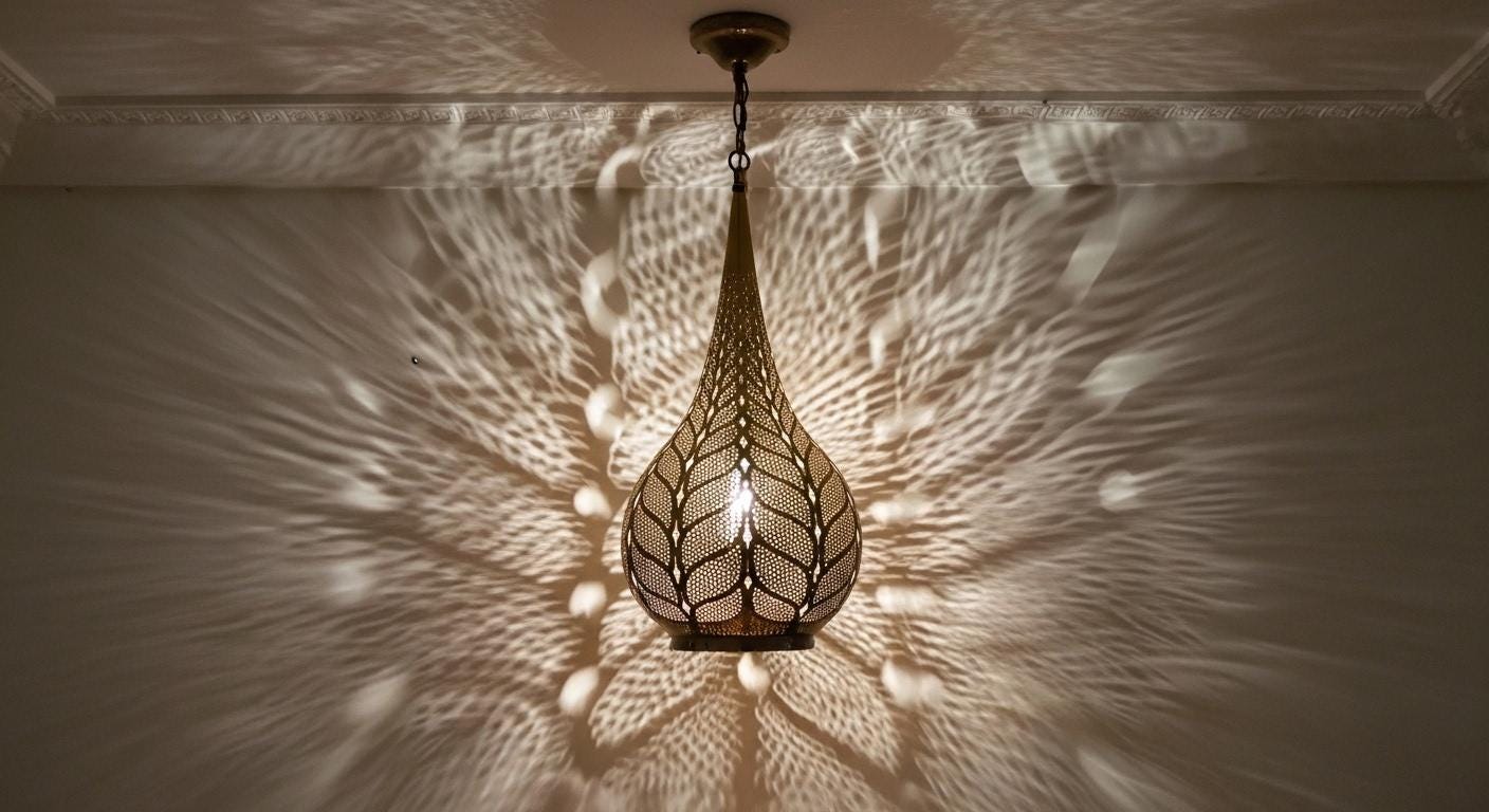 Brass Moroccan Pendant Light- Moroccan chandelier lighting - silver fixtures - Handmade Ceiling Lamp - copper ceiling lamp - pendant lights