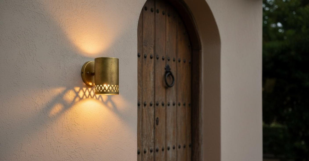 Handmade Hammered Wall Brass Light , Handcrafted Wall Sconce ,Copper Wall Sconce ,  Rustic Outdoor Cylinder Light , Handmade Wall Light