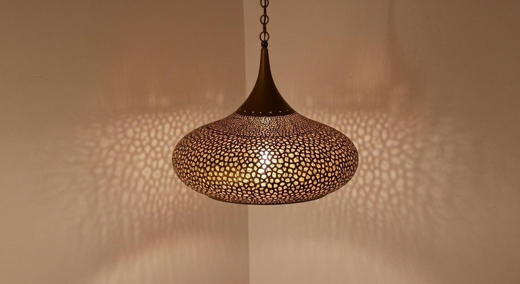 Handcrafted Moroccan brass pendant light , Handmade Hanging Lamp , Pendant Brass Light , Pendant Lighting ,Moroccan Light Fixtures