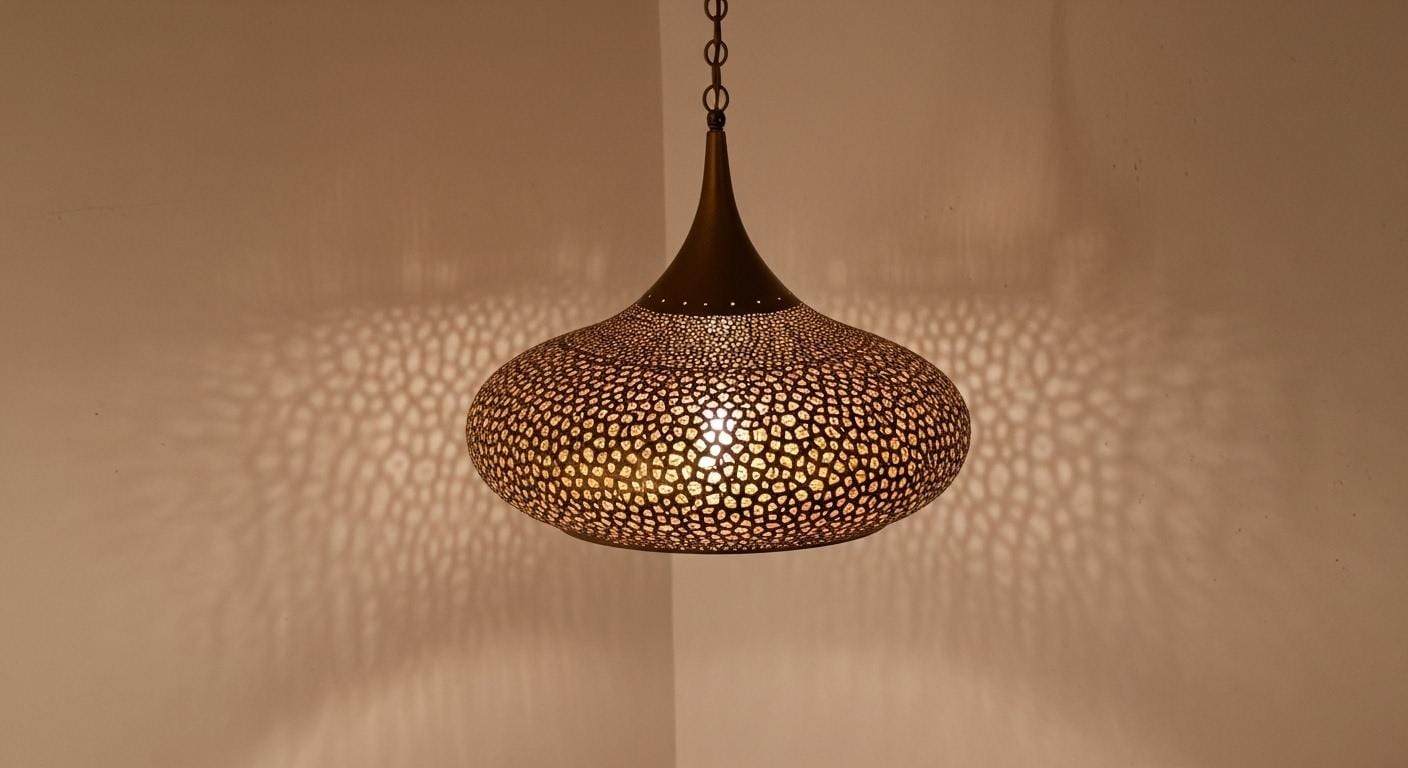 Handcrafted Moroccan brass pendant light , Handmade Hanging Lamp , Pendant Brass Light , Pendant Lighting ,Moroccan Light Fixtures