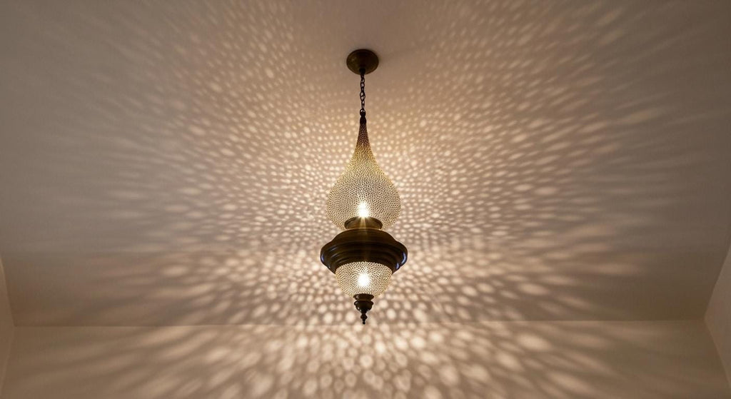 Moroccan Brass Pendant Light: Handmade Home Decor Lighting