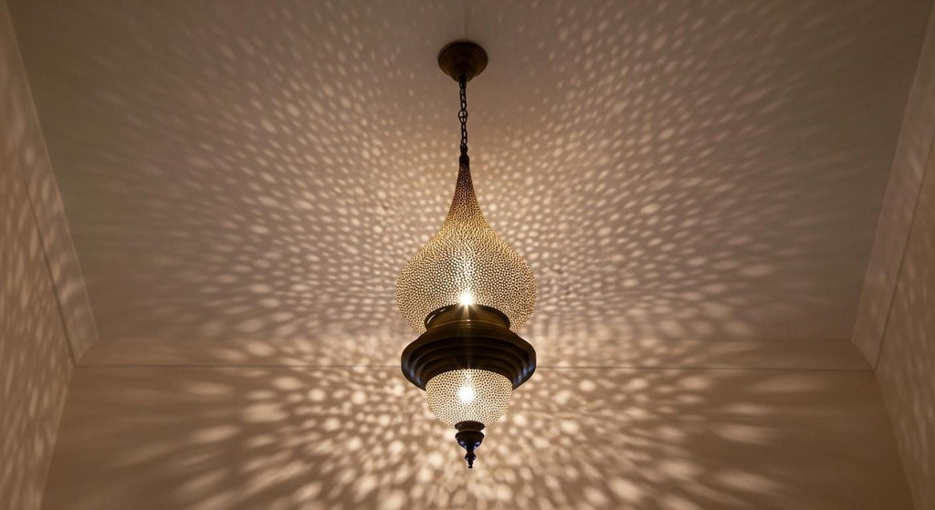 Moroccan Brass Pendant Light: Handmade Home Decor Lighting