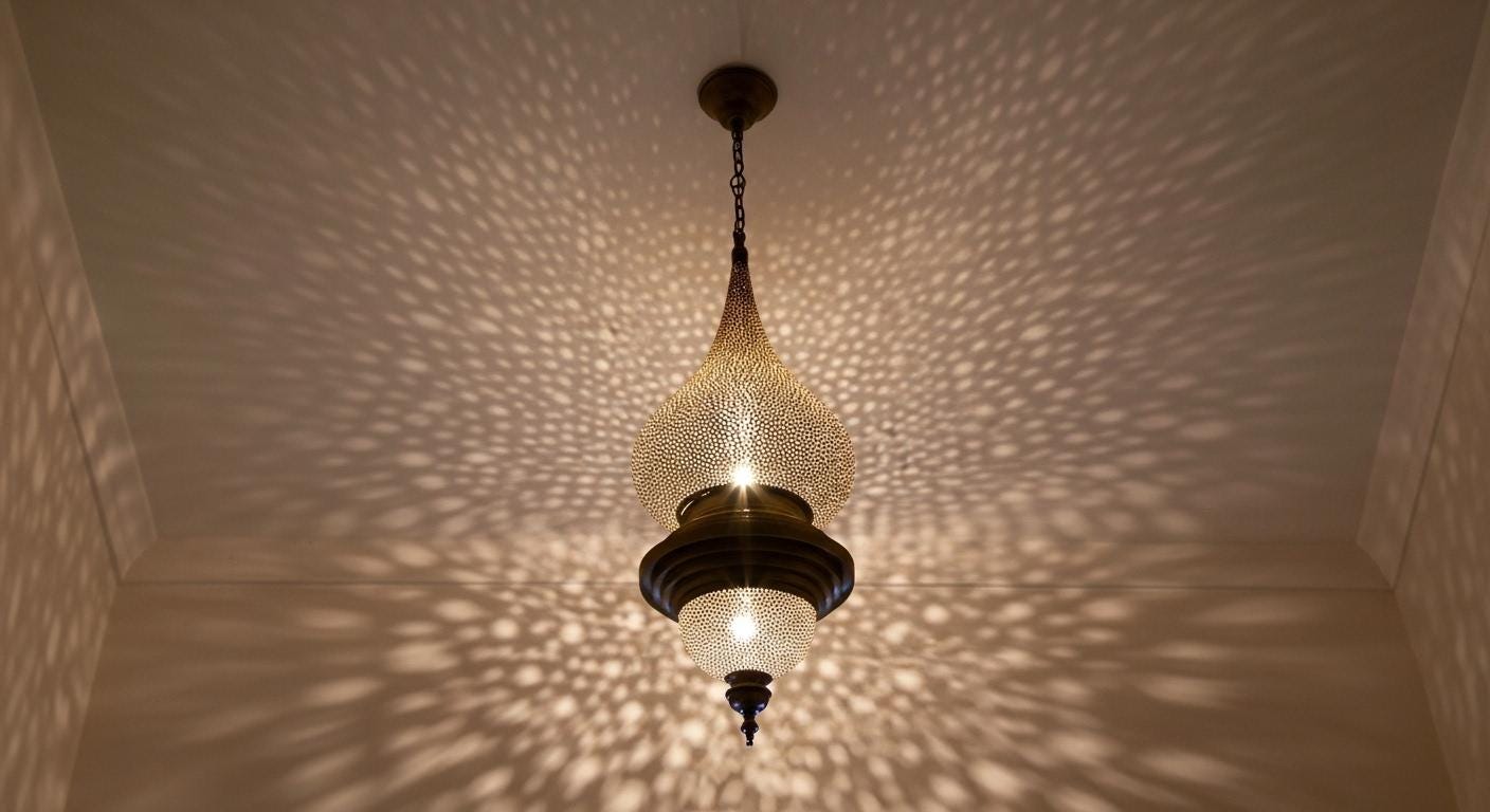 Moroccan Brass Pendant Light: Handmade Home Decor Lighting