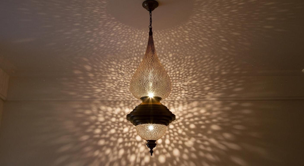 Moroccan Brass Pendant Light: Handmade Home Decor Lighting