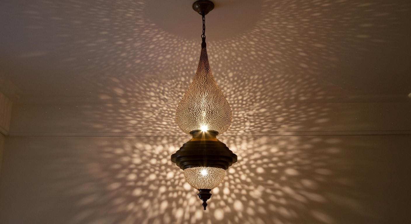 Moroccan Brass Pendant Light: Handmade Home Decor Lighting