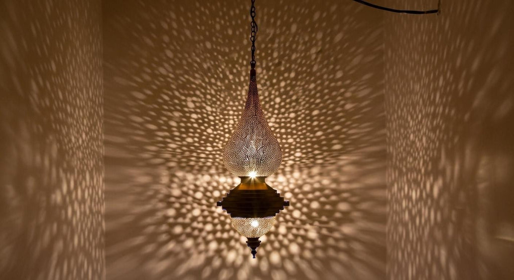 Moroccan Brass Pendant Light: Handmade Home Decor Lighting