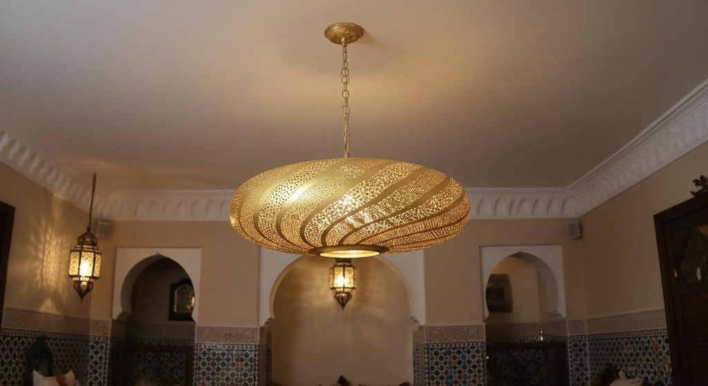 Moroccan pendant light, Ceiling Light, Moroccan pendant fixtures , Brass lamp , Hanging Lamp , Lampshades Lighting New Home Decor Lighting .