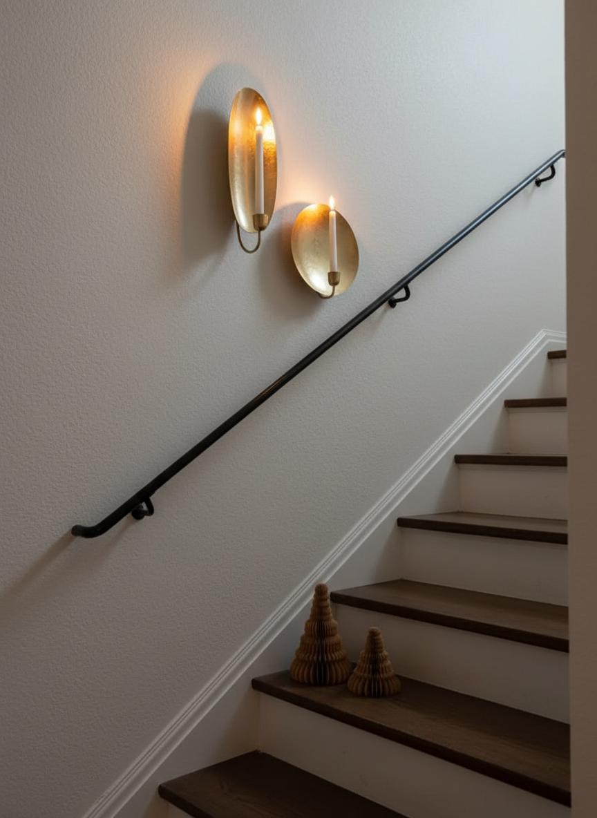 Handmade Moroccan Brass Wall Sconce , Moroccan Brass Candle ,  Gold Leaf Accent ,Round or Oval Gold Leaf Wall Light  Moroccan Boho Lighting