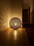 Handmade Moroccan Brass Wall Sconce: Geometric Light Fixture