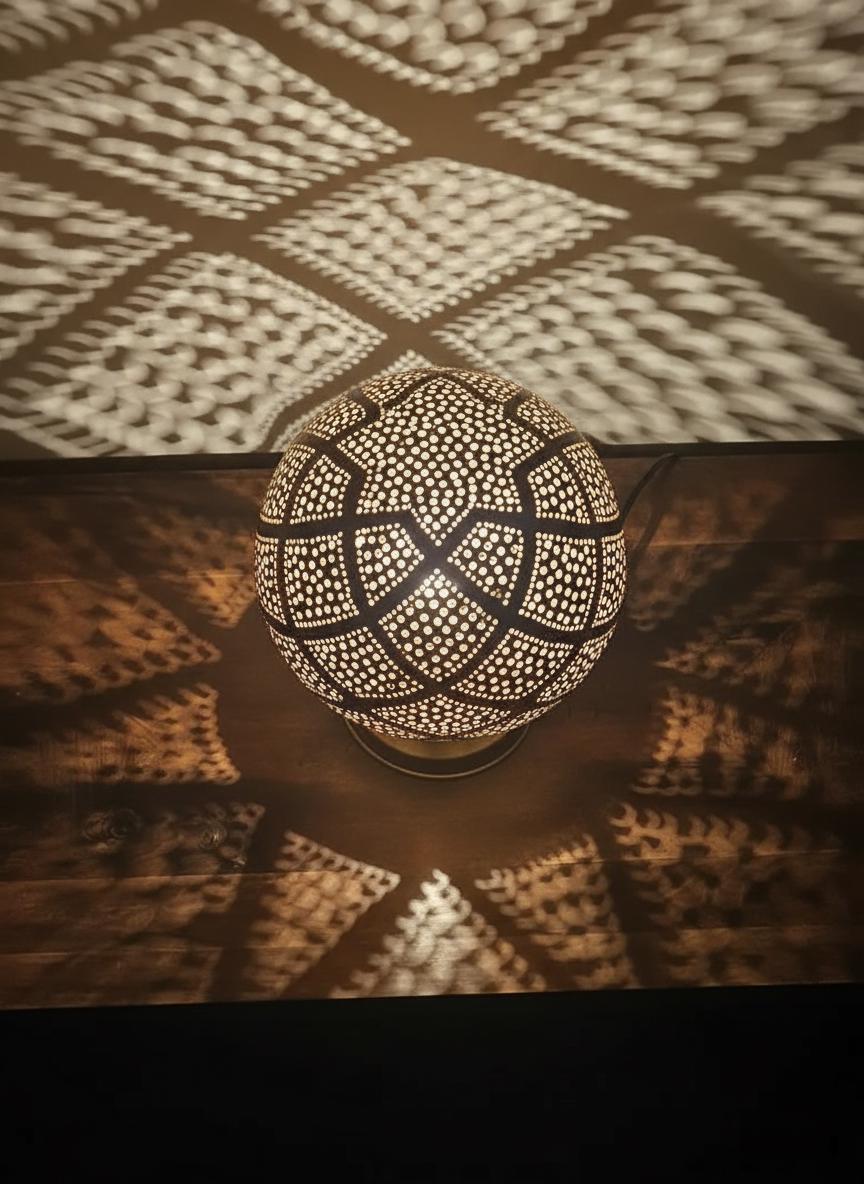 Handmade Moroccan Brass Table Lamp - Moroccan Table Lamp Silver - Brass Lamp - Floor lamp night light brass decoration lighting Lampshade