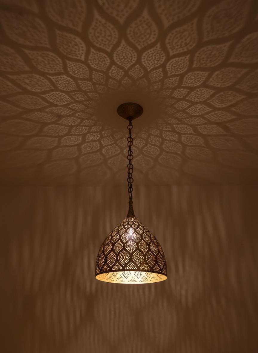 Handcrafted Moroccan brass pendant light , Handmade Hanging Lamp , Pendant Brass Light , Pendant Lighting ,Moroccan Light Fixtures