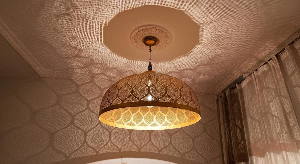Handmade Moroccan Brass Pendant Light - Home Decor Lighting