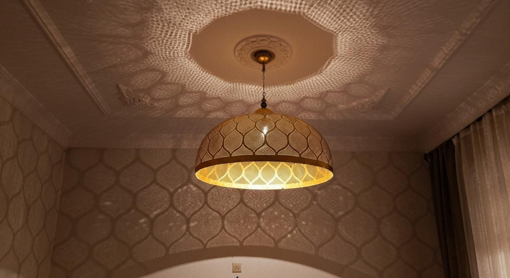 Handmade Moroccan Brass Pendant Light - Home Decor Lighting