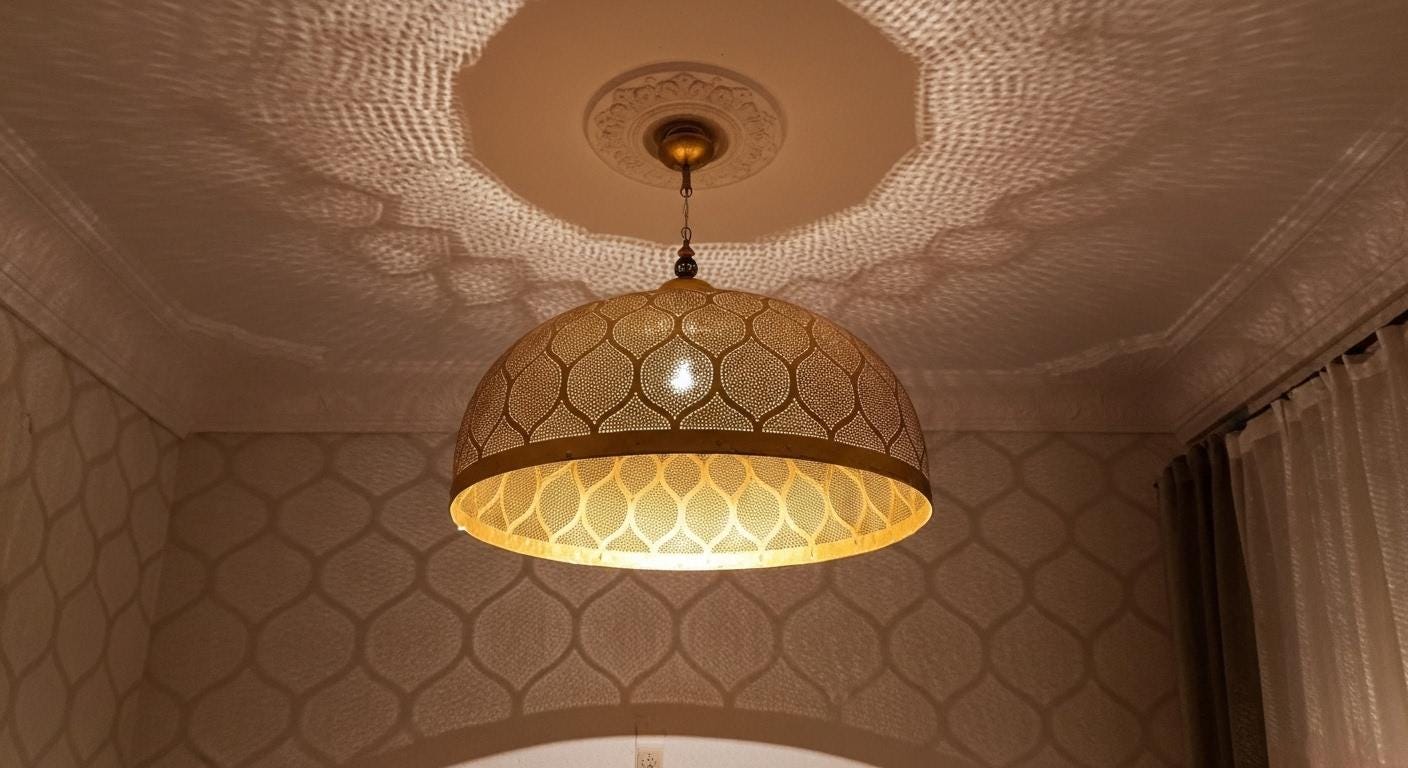 Handmade Moroccan Brass Pendant Light - Home Decor Lighting