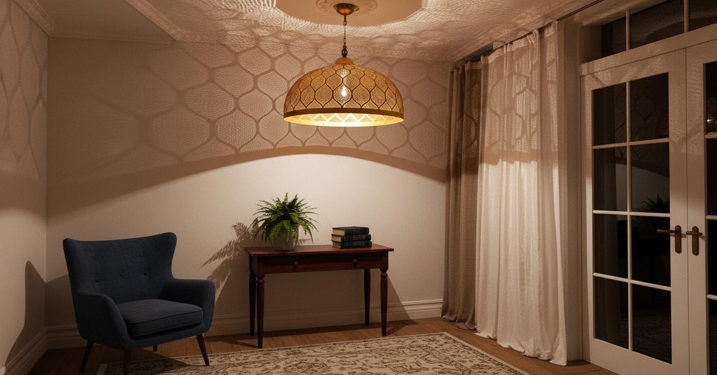 Handmade Moroccan Brass Pendant Light - Home Decor Lighting