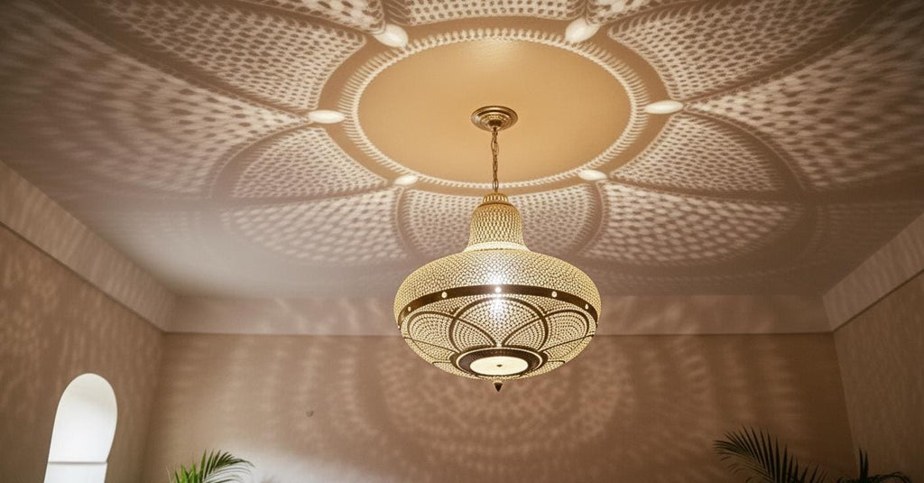 Handmade Moroccan Brass Pendant Light , Hanging Lamp , Brass Pendant Lamp, Simple Moroccan Pendant Lamp , Light Fixtures ,Hanging Chandelier