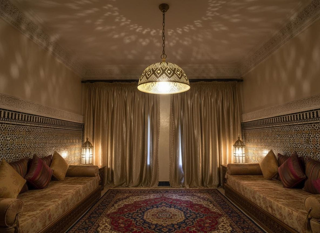 Handmade Moroccan Brass  Pendant Lamp ,Ceiling Light Fixture , Hanging Lamp , Lampshades Lighting New Home Decor Lighting .