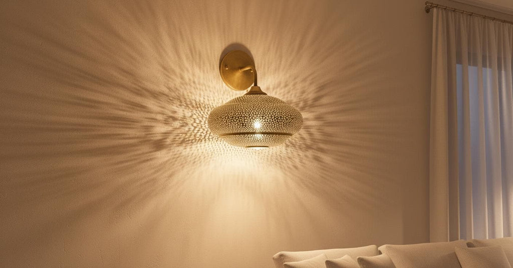 Moroccan Wall Brass Pendant Light, Moroccan Boho Lighting ,Handmade Brass Wall Sconce ,Boho Rustic Home Lighting,Wall Light Fixture