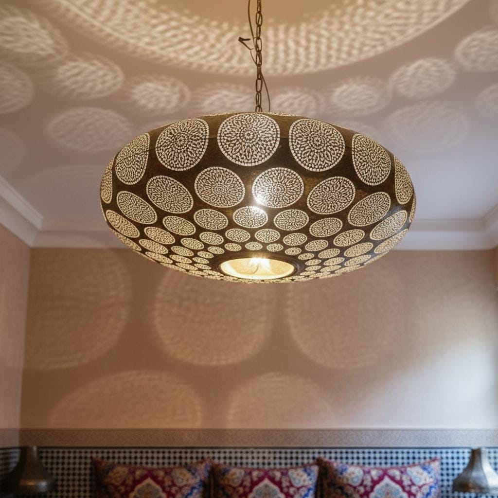 Moroccan Brass Pendant Light , Hanging Lamp ,Handmade Hanging Lamp , Brass lamp , Ceiling Light, Moroccan pendant fixtures