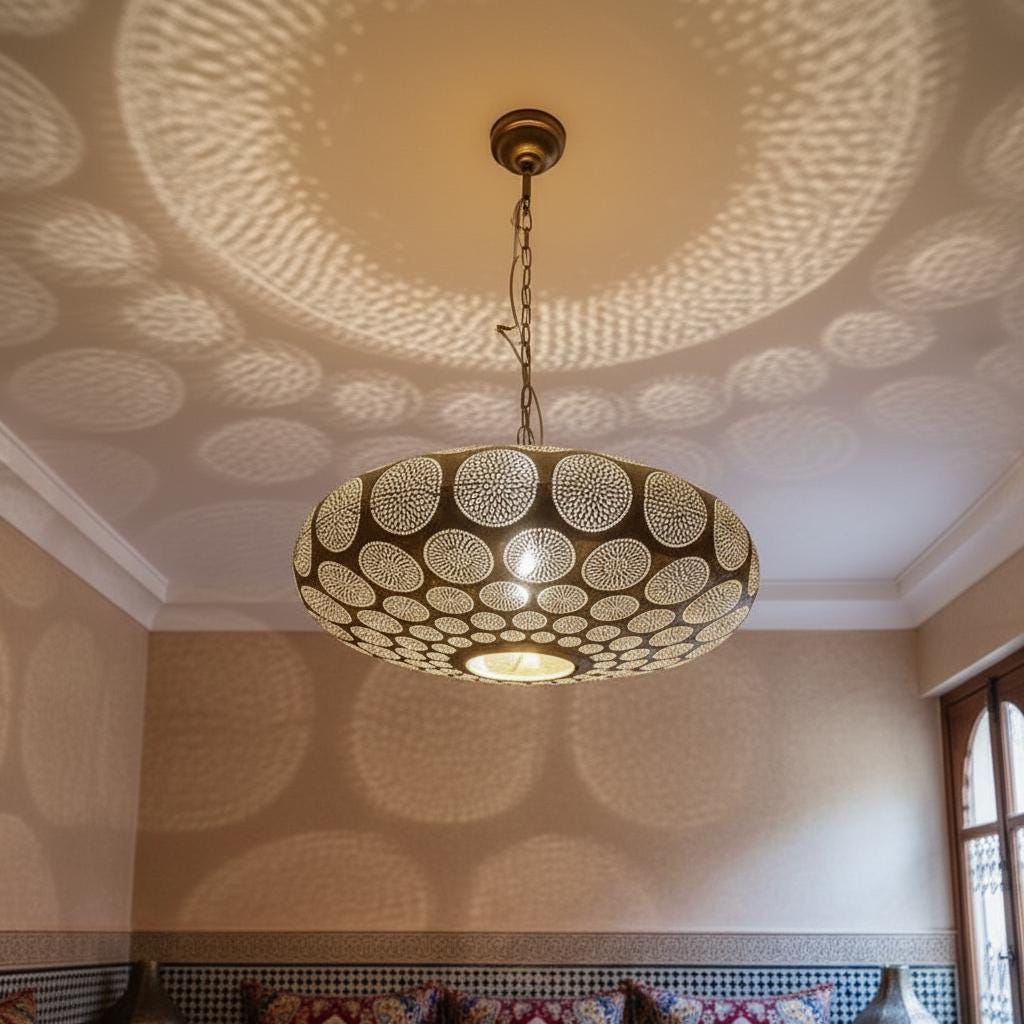 Moroccan Brass Pendant Light , Hanging Lamp ,Handmade Hanging Lamp , Brass lamp , Ceiling Light, Moroccan pendant fixtures
