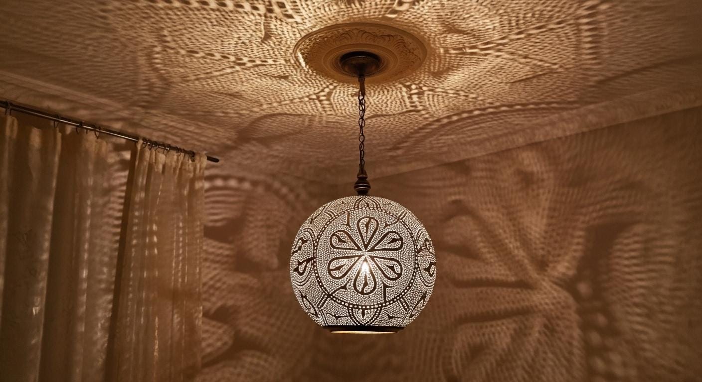 Moroccan Brass Pendant Light, Moroccan Ceiling Chandelier, Boho Lighting, Lampshades Lighting New Home Decor Lighting, Decorative Chandelier